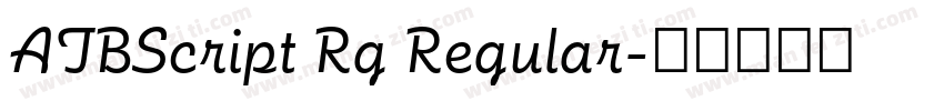 ATBScript Rg Regular字体转换